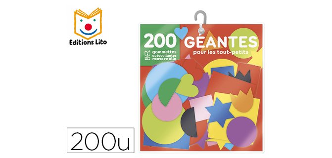 Gommette geante editions lito autocollantes pour tout petitsetui 200 unites