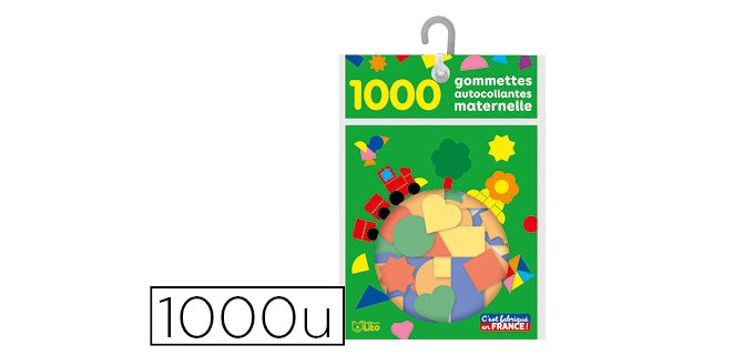 Gommette autocollante éditions lito maternelle sachet 1000 unités