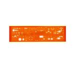 Normographe minerva électrographe standard n.13a en plastique coloris orange