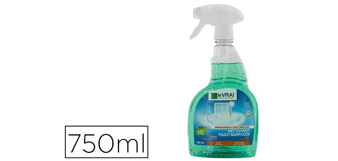 Nettoyant le vrai professionnel multi-surfaces dégraissant brillance spray 750ml