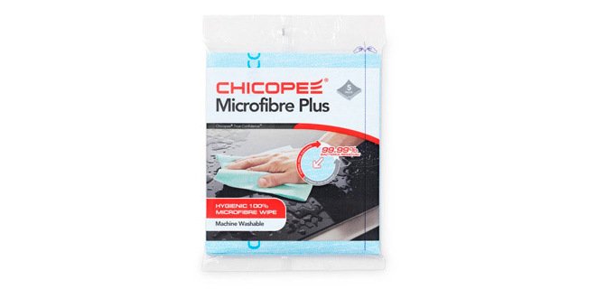 Lavette duradry microfibres plus 400x340mm coloris bleu sachet de 5 unités