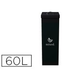 Corbeille paperflow tri sélectif déchets mixtes 60l polystyrène choc haute résistance robuste coloris noir