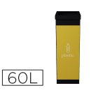 Corbeille paperflow tri sélectif plastique 60l polystyrène choc haute résistance robuste coloris noir/jaune