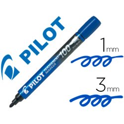 Marqueur permanent MARKER 100 pointe conique fine encre bleu