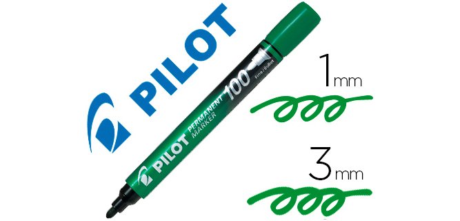 Marqueur permanent MARKER 100 pointe conique fine encre vert