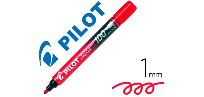 Marqueur permanent MARKER 100 pointe conique fine encre rouge