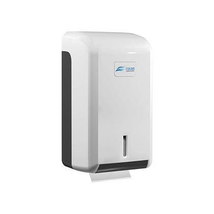 Distributeur papier hygienique   abs blanc grand modèle max 2 paquets 250 feuilles fermeture à clé chassis abs gris