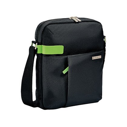 Sac leitz smart traveller tablette 10\" polyester 230x280x70mm fermeture zip bandoulière ajustable noir