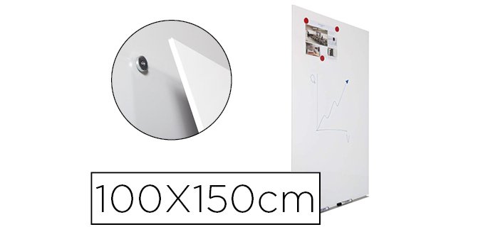 Tableau magnétique cep laqué sans cadre rd-6521pro fixation verticale/horizontale 100x150cm