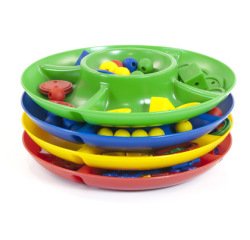 Jeu miniland plateau rangement5 compartiments 26 cm diametre
