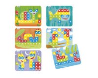 Jeu miniland superpegs pack de 6 planches