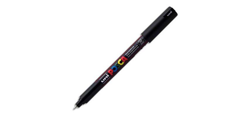 Marqueur posca pc1mr base eau pointe calibree extra fine    0,7mm noir               sans/odeurs/alcool/solvant tous