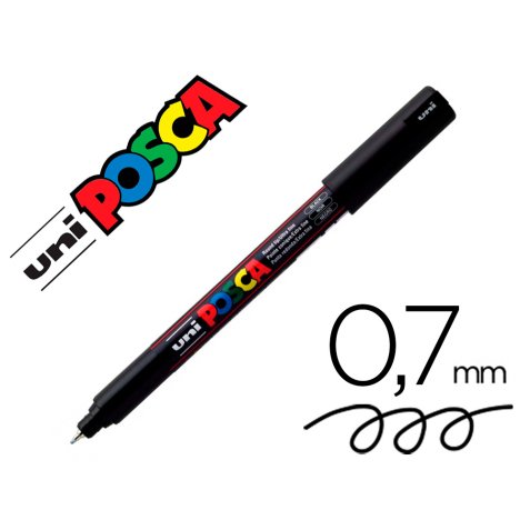 Marqueur posca pc1mr base eau pointe calibree extra fine    0,7mm noir               sans/odeurs/alcool/solvant tous