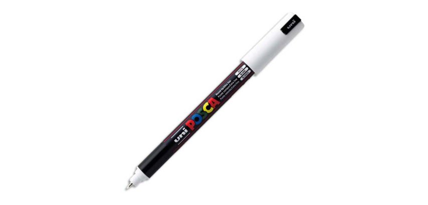 Marqueur posca pc1mr base eau pointe calibree extra fine    0,7mm blanc              sans/odeurs/alcool/solvant tous