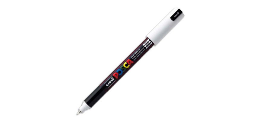 Marqueur posca pc1mr base eau pointe calibree extra fine    0,7mm blanc              sans/odeurs/alcool/solvant tous