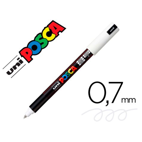 Marqueur posca pc1mr base eau pointe calibree extra fine    0,7mm blanc              sans/odeurs/alcool/solvant tous