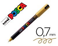 Marqueur posca pc1mr or base eau pointe calibrée extra fine 0,7mm sans                    odeurs/alcool/solvant tous