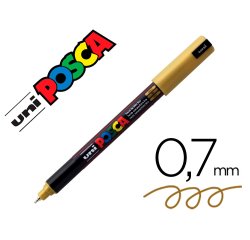 Marqueur posca pc1mr or base eau pointe calibrée extra fine 0,7mm sans                    odeurs/alcool/solvant tous