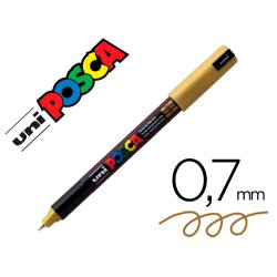 Marqueur posca pc1mr or base eau pointe calibrée extra fine 0,7mm sans                    odeurs/alcool/solvant tous