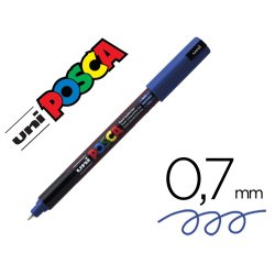 Marqueur posca pc1mr bleu f base eau pointe calibrée extra fine 0.7mm sans                odeurs/alcool/solvant tous