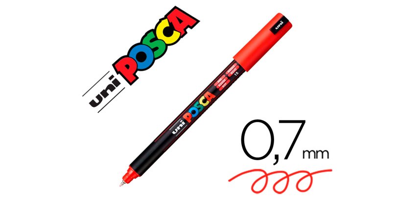 Marqueur à pigment PC-1MR, rouge