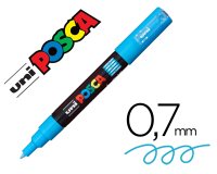 Marqueur posca pc1mc base eau pointe conique extra fine     0,7mm bleu foncée        sans/odeurs/alcool/solvant tous