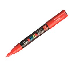 Marqueur posca pc1mc base eau pointe conique extra fine     0,7mm   rouge            sans/odeurs/alcool/solvant tous