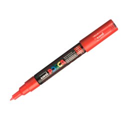 Marqueur posca pc1mc base eau pointe conique extra fine     0,7mm   rouge            sans/odeurs/alcool/solvant tous