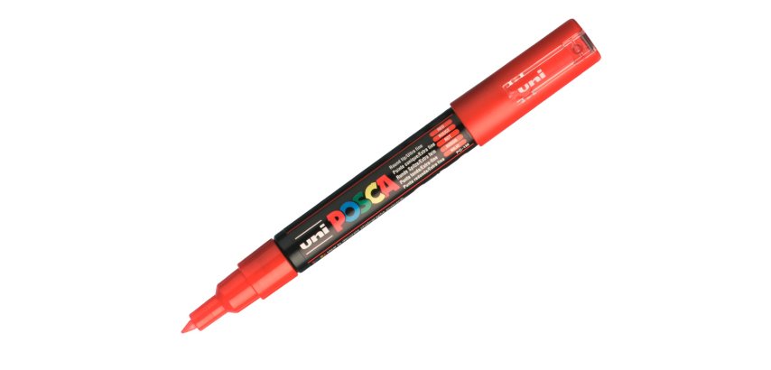 Marqueur posca pc1mc base eau pointe conique extra fine     0,7mm   rouge            sans/odeurs/alcool/solvant tous