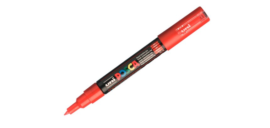 Marqueur posca pc1mc base eau pointe conique extra fine     0,7mm   rouge            sans/odeurs/alcool/solvant tous