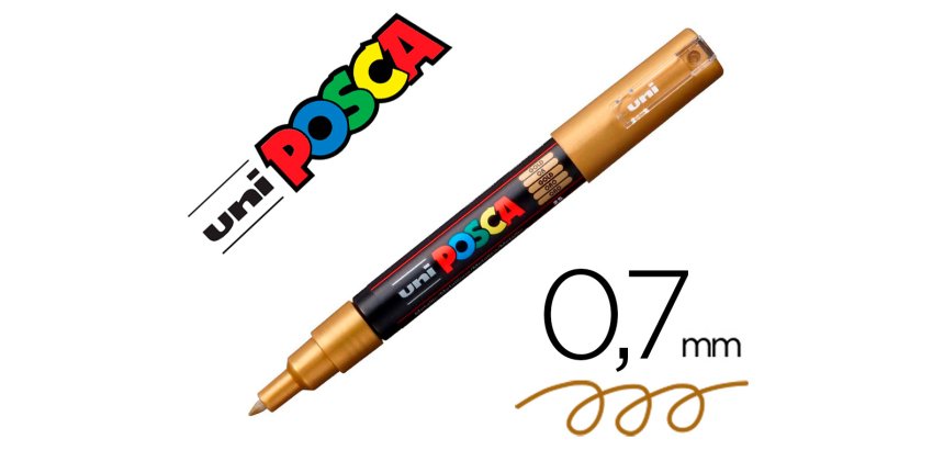 Marqueur posca pc1mc base eau pointe conique extra fine     0,7mm sans                    odeurs/alcool/solvant tous