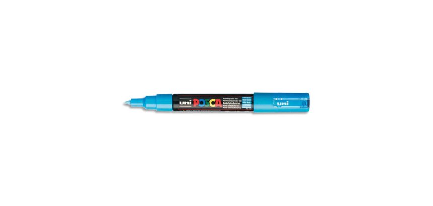 Marqueur posca pc1mc base eau pointe conique extra fine     0,7mm bleu clair              odeurs/alcool/solvant tous