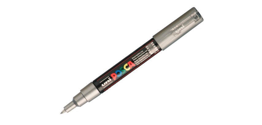 Marqueur posca pc1mc base eau pointe conique extra fine     0,7mm argent             sans/odeurs/alcool/solvant tous
