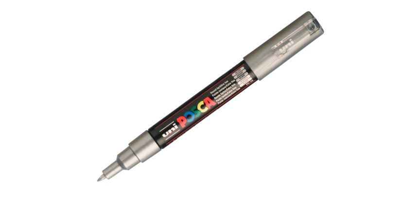Marqueur posca pc1mc base eau pointe conique extra fine     0,7mm argent             sans/odeurs/alcool/solvant tous