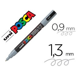 Marqueur posca pc3m base eau pointe conique fine 0,9-1,3mm sans odeurs/alcool/solvant    tous supports coloris gris