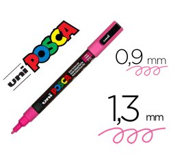 Marqueur posca pc3m base eau pointe conique fine 0,9-1,3mm sans odeurs/alcool/solvant    tous supports coloris rose