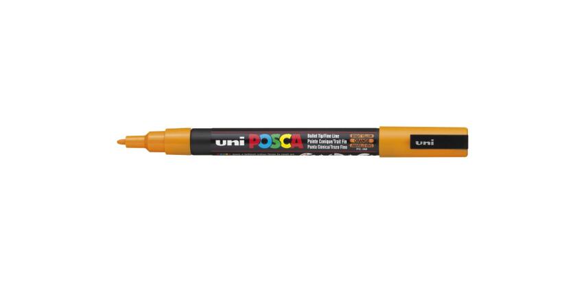 Marqueur posca pc3m base eau pointe conique fine 0,9-1,3mm sans odeurs/alcool/solvant    tous supports coloris orange