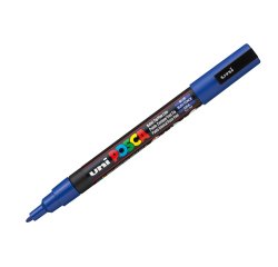Marqueur posca pc3m base eau pointe conique fine 0,9-1,3mm sans odeurs/alcool/solvant    tous supports coloris bleu