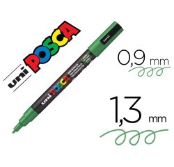 Marqueur posca pc3m base eau pointe conique fine 0,9-1,3mm sans odeurs/alcool/solvant    tous supports coloris vert