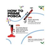 Marqueur posca pc3m base eau pointe conique fine 0,9-1,3mm sans odeurs/alcool/solvant    tous supports coloris rouge