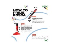 Marqueur posca pc3m base eau pointe conique fine 0,9-1,3mm sans odeurs/alcool/solvant    tous supports coloris rouge