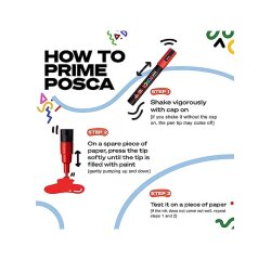 Marqueur posca pc3m base eau pointe conique fine 0,9-1,3mm sans odeurs/alcool/solvant    tous supports coloris rouge