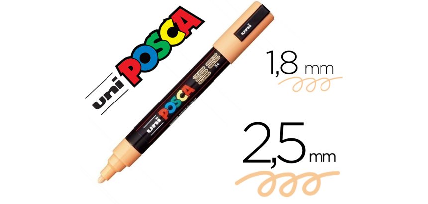 Marqueur posca pc5m base eau pointe conique moyenne        1,8-2,5mm sans                odeurs/alcool/solvant tous
