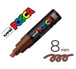 Marqueur posca pc8k base eau pointe biseautee large 8mm    sans odeurs/alcool/solvant    tout supports coloris marron