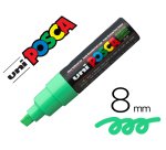 Marqueur posca pc8k base eau pointe biseautee large 8mm    sans odeurs/alcool/solvant    tout supports coloris vert