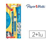 Roller paper mate replay premium encre effaçable 2 recharges bleues offertes blister