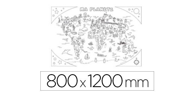 Coloriage géant bouchut atlas 80x120cm sous étui carton