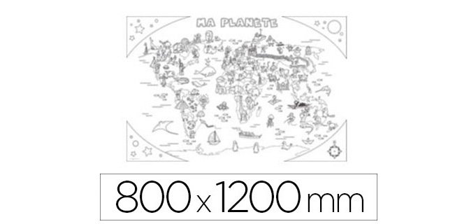 Coloriage géant bouchut atlas 80x120cm sous étui carton