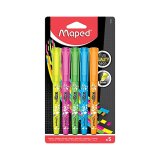 Surligneur maped fluo peps pen blister de 5u