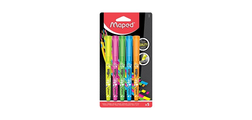 Surligneur maped fluo peps pen blister de 5u